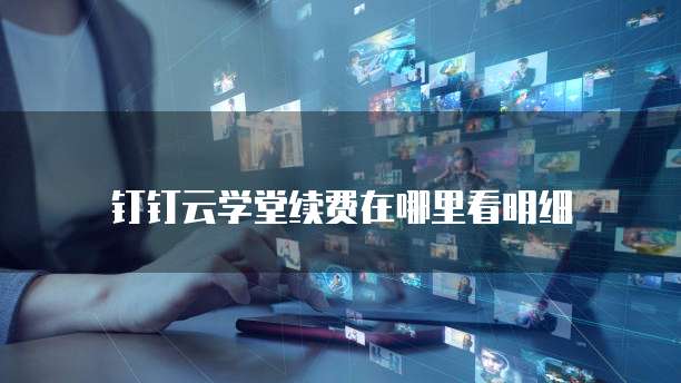 钉钉云学堂续费在哪里看明细