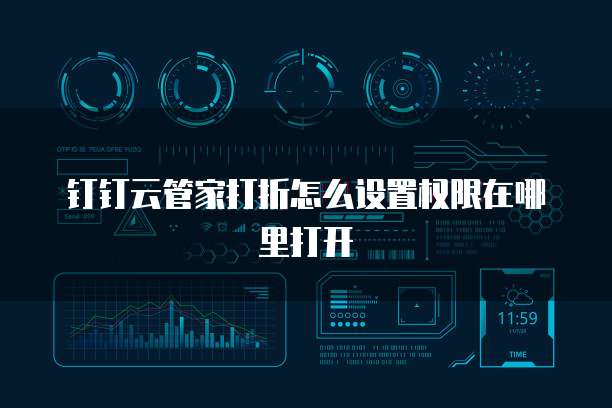 钉钉云管家打折怎么设置权限在哪里打开