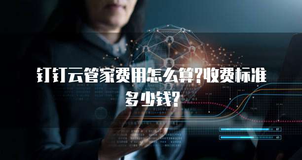 钉钉云管家费用怎么算?收费标准多少钱?