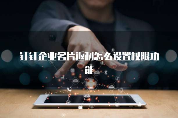 钉钉企业名片返利怎么设置权限功能
