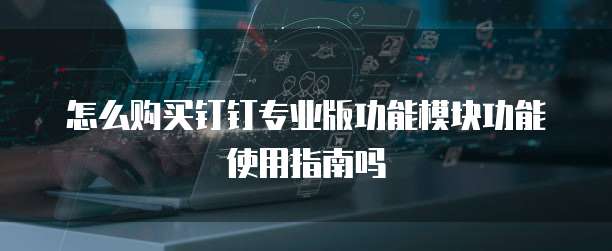 怎么购买钉钉专业版功能模块功能使用指南吗
