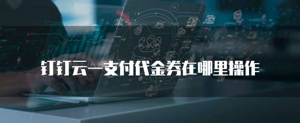 钉钉云一支付代金券在哪里操作