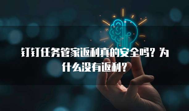 钉钉任务管家返利真的安全吗?为什么没有返利?