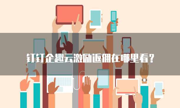 钉钉企趣云激励返佣在哪里看?