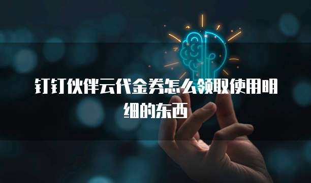 钉钉伙伴云代金券怎么领取使用明细的东西