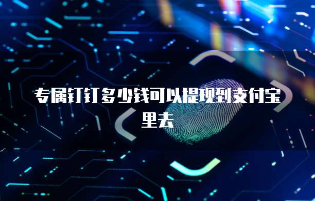专属钉钉多少钱可以提现到支付宝里去
