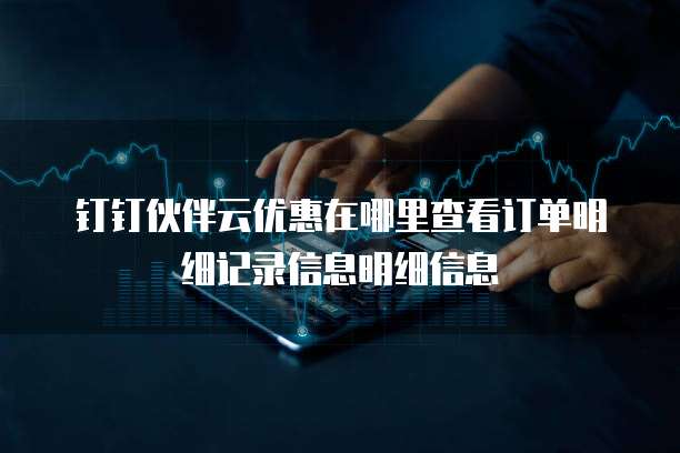 钉钉伙伴云优惠在哪里查看订单明细记录信息明细信息