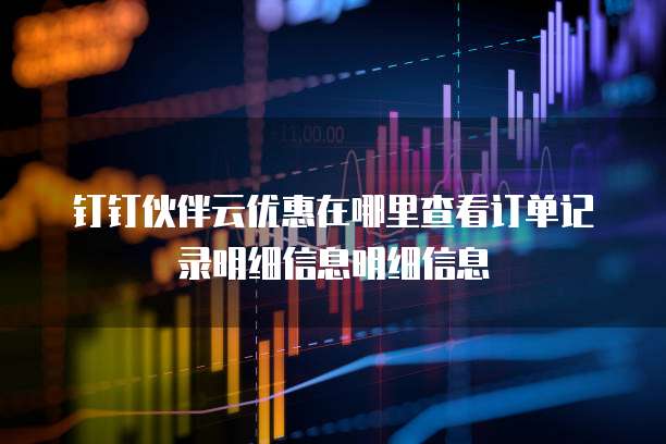 钉钉伙伴云优惠在哪里查看订单记录明细信息明细信息