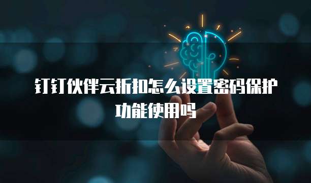 钉钉伙伴云折扣怎么设置密码保护功能使用吗
