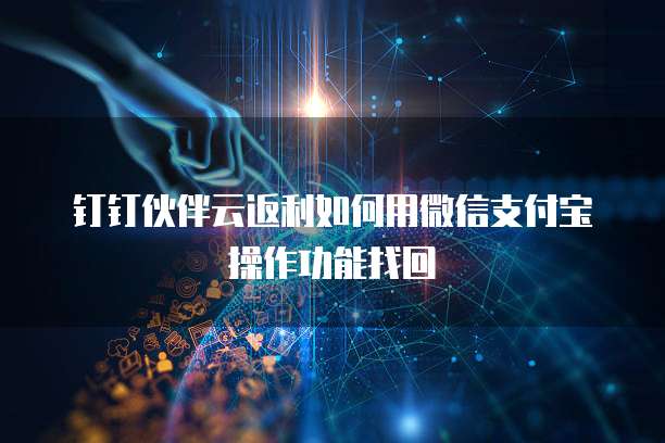 钉钉伙伴云返利如何用微信支付宝操作功能找回