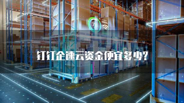 钉钉企速云资金便宜多少?