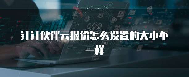 钉钉伙伴云报价怎么设置的大小不一样