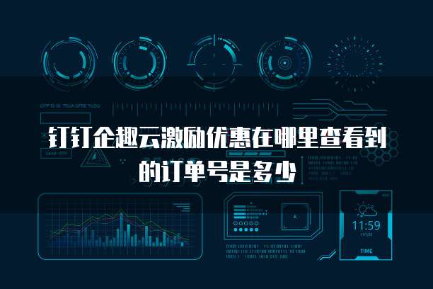 钉钉企趣云激励优惠在哪里查看到的订单号是多少