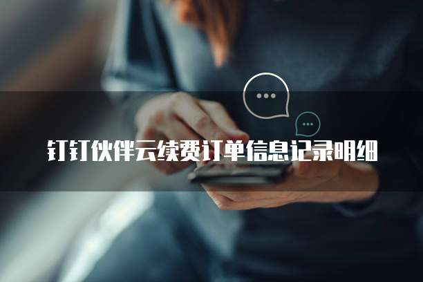 钉钉伙伴云续费订单信息记录明细