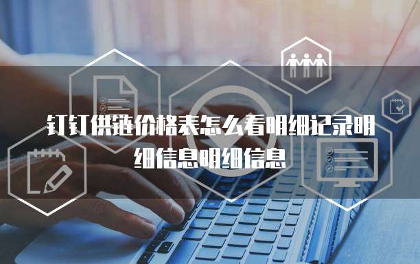 钉钉供链价格表怎么看明细记录明细信息明细信息