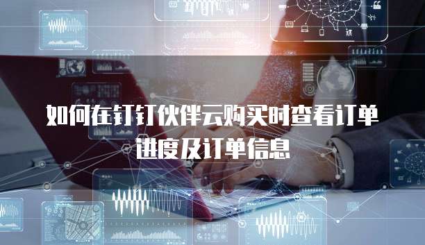 如何在钉钉伙伴云购买时查看订单进度及订单信息