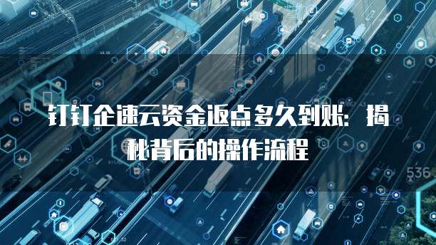 钉钉企速云资金返点多久到账:揭秘背后的操作流程