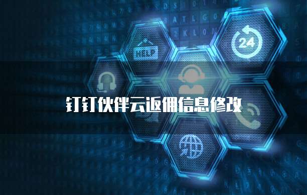 钉钉伙伴云返佣信息修改