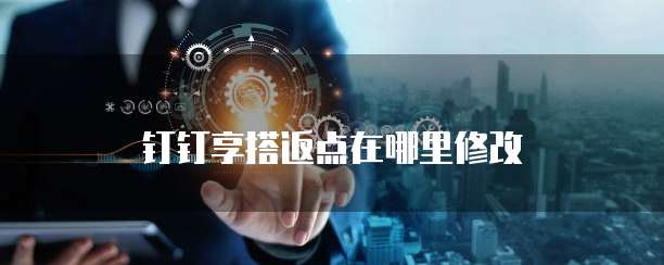 钉钉享搭返点在哪里修改
