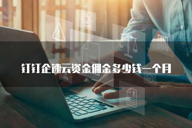 钉钉企速云资金佣金多少钱一个月