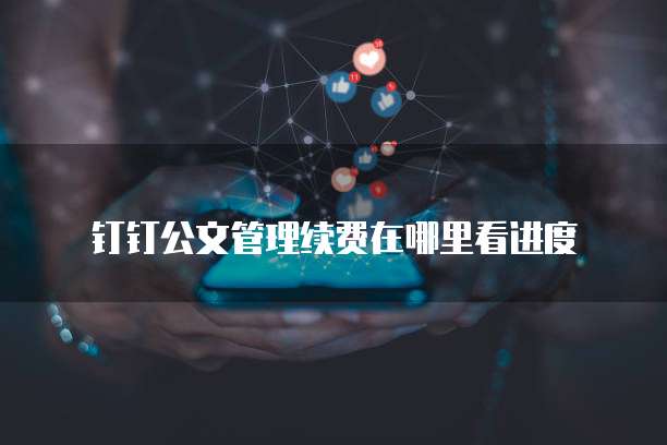 钉钉公文管理续费在哪里看进度