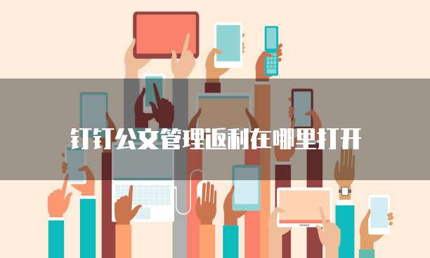钉钉公文管理返利在哪里打开