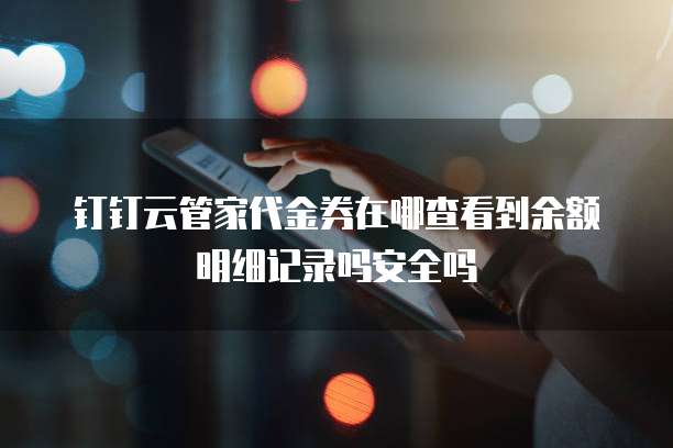钉钉云管家代金券在哪查看到余额明细记录吗安全吗