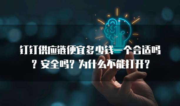钉钉供应链便宜多少钱一个合适吗?安全吗?为什么不能打开?