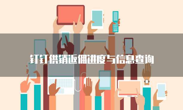 钉钉供销返佣进度与信息查询