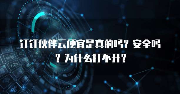 钉钉伙伴云便宜是真的吗?安全吗?为什么打不开?