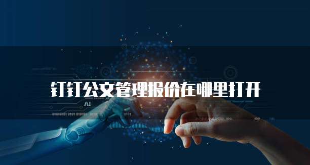 钉钉公文管理报价在哪里打开