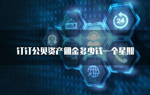 钉钉公贝资产佣金多少钱一个星期