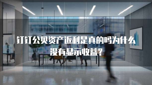 钉钉公贝资产返利是真的吗为什么没有显示收益?