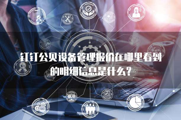钉钉公贝设备管理报价在哪里看到的明细信息是什么?