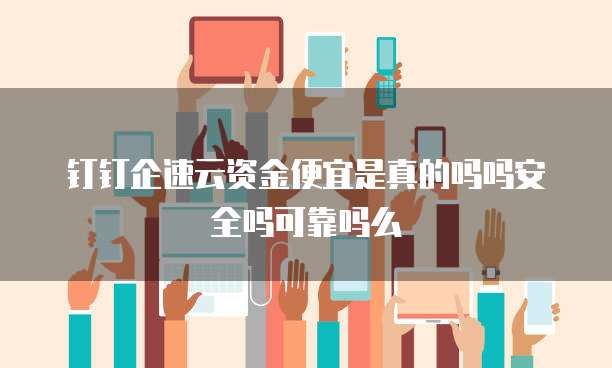 钉钉企速云资金便宜是真的吗吗安全吗可靠吗么