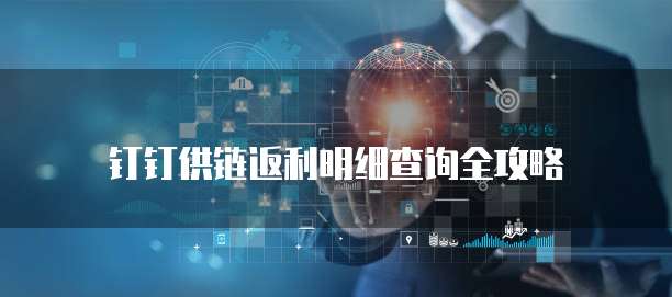 钉钉供链返利明细查询全攻略