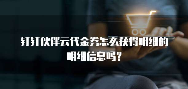 钉钉伙伴云代金券怎么获得明细的明细信息吗?