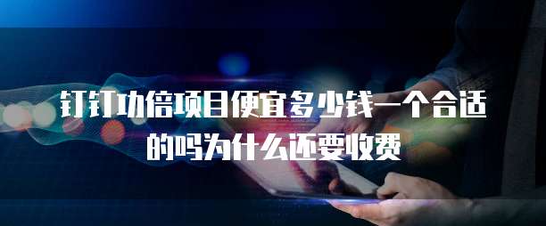 钉钉功倍项目便宜多少钱一个合适的吗为什么还要收费