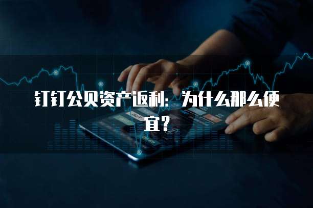 钉钉公贝资产返利:为什么那么便宜?