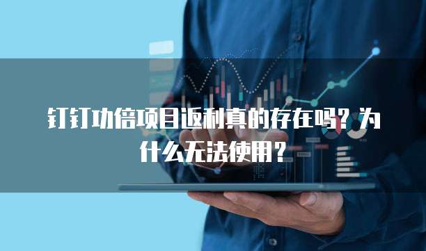 钉钉功倍项目返利真的存在吗?为什么无法使用?