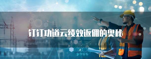 钉钉功道云绩效返佣的奥秘