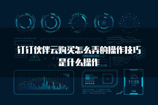 钉钉伙伴云购买怎么弄的操作技巧是什么操作