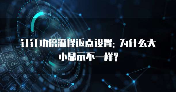 钉钉功倍流程返点设置: 为什么大小显示不一样?