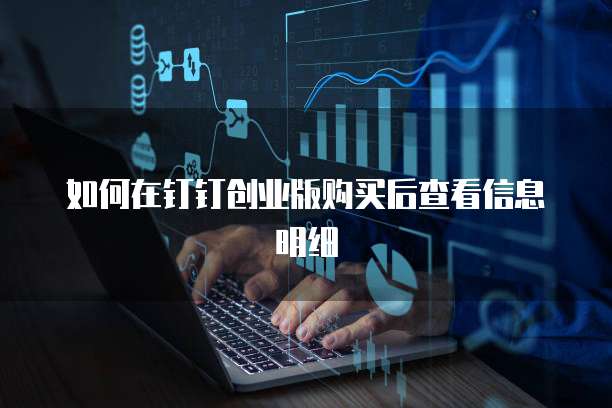 如何在钉钉创业版购买后查看信息明细