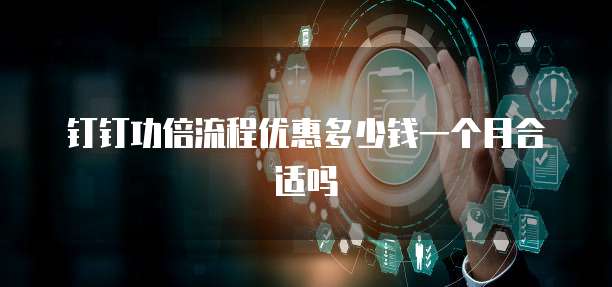 钉钉功倍流程优惠多少钱一个月合适吗