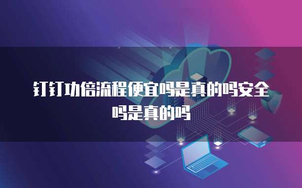 钉钉功倍流程便宜吗是真的吗安全吗是真的吗