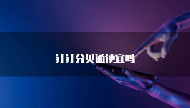 钉钉分贝通便宜吗