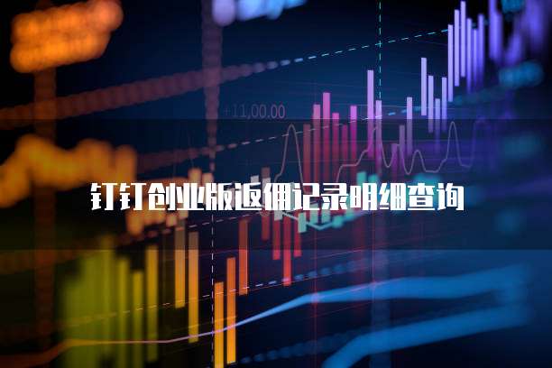 钉钉创业版返佣记录明细查询