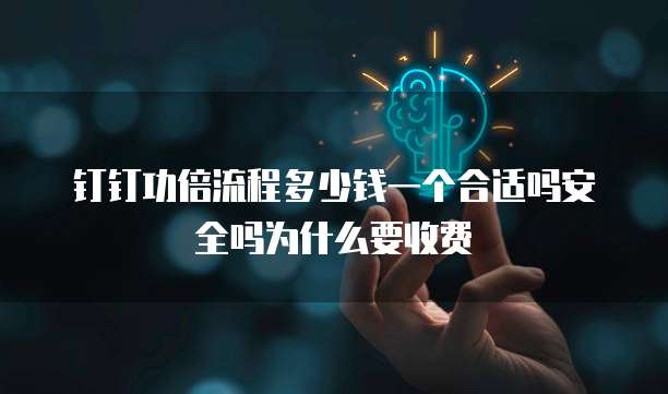 钉钉功倍流程多少钱一个合适吗安全吗为什么要收费
