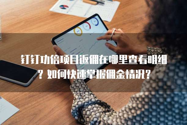 钉钉功倍项目返佣在哪里查看明细?如何快速掌握佣金情况?